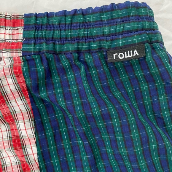 Gosha Rubchinskiy Combo Plaid Shorts, XL, good condition, draw string 31-33waist - Picture 3 of 9